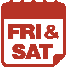 Friday and Saturday promotion icon